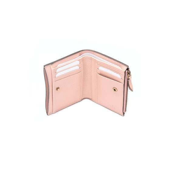 GUCCI Women's Animal Print Leather Compact Wallet in Pink - Picture 8 of 9